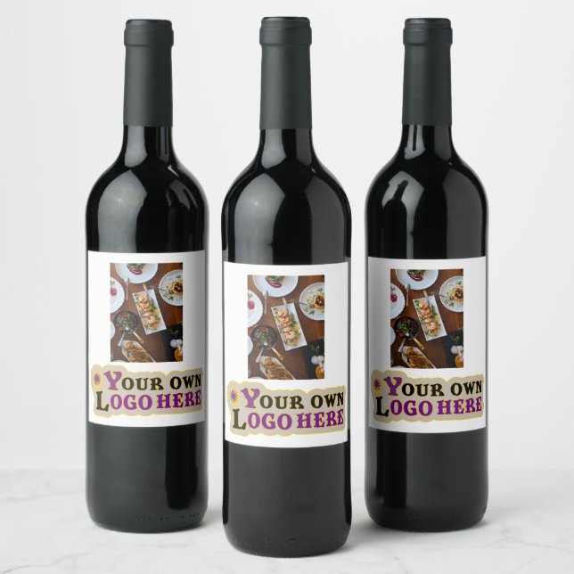 Company photo and business logo wine label (Bottles)