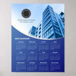 Company Photo and Logo 2024 Calendar Poster