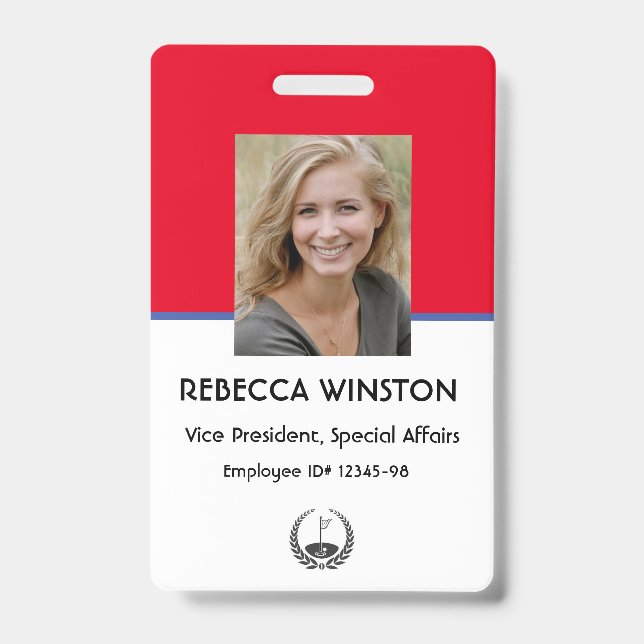 Company Photo ID Security Badge (Front)