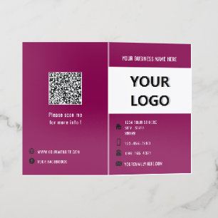 Company Photo, Logo and QR Code Brochures Template