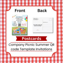 Company Picnic Summer QR code Template Invite