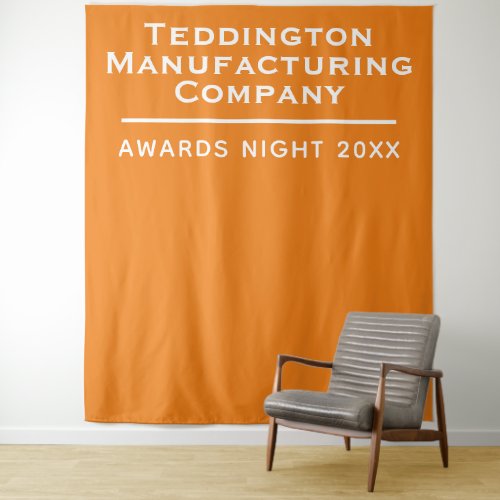 Company Presentation Awards Backdrop in Orange