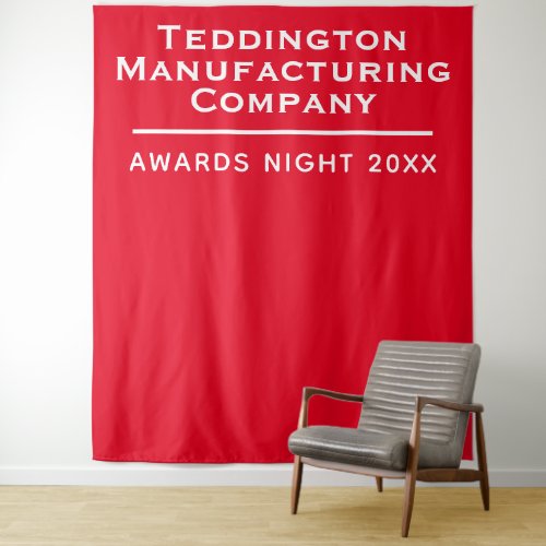 Company Presentation Awards Backdrop in Red