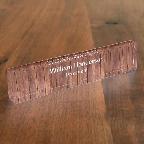 Company President Executive Desk Name Plate