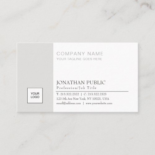 Company Professional Elegant Logo Modern Business Card