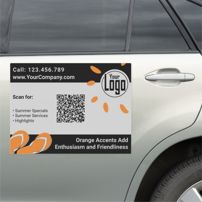 Company Promotion Summer Special Call www Scan Car Magnet (In Situ)