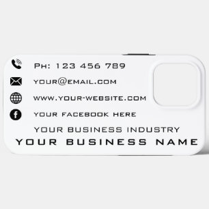 Company Promotional Personalized Business Card iPhone 13 Pro Max Case