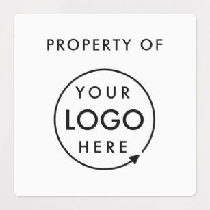 Company Property Logo   Business Asset Laptop Labels