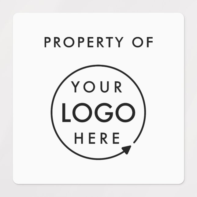 Company Property Logo | Business Asset Laptop Labels (Design 1)