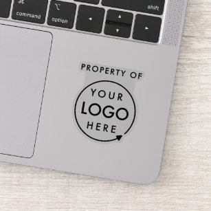 Company Property Logo   Business Asset Laptop Sticker