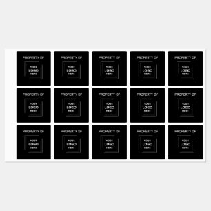 Company Property of Black Logo   Asset  Labels
