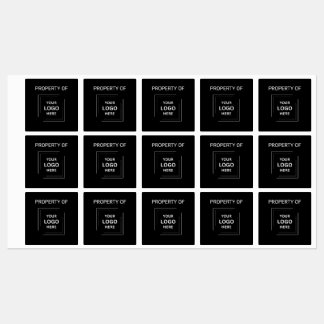 Company Property of Black Logo | Asset Labels