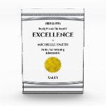 Company Silver Frame Diy Logo Excellence Employee Acrylic Award at Zazzle
