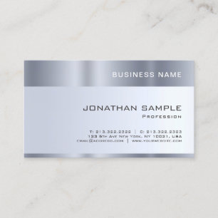 Company Simple Template Silver Create Your Own Business Card