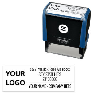 Company Stamp with Your Logo Name Address