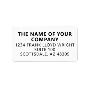 Company Stationary Custom Business Return Address Label