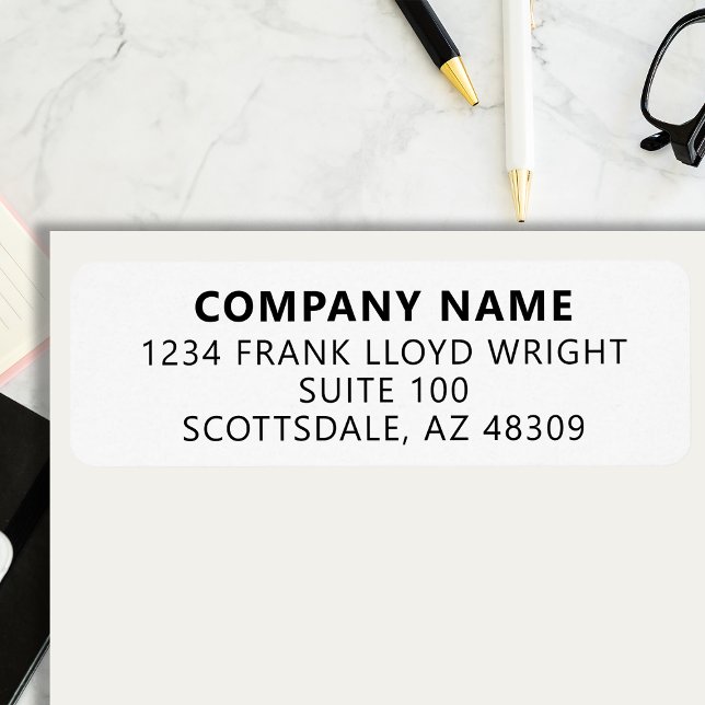 Company Stationary Custom Business Return Address Label (Creator Uploaded)