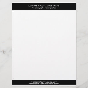 Company Template Black Bars Business Letterhead