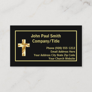 Company Title Classy Black Business Cards