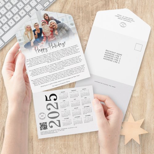 Company Update Logo Photo 2025 Calender Christmas  All In One Invitation