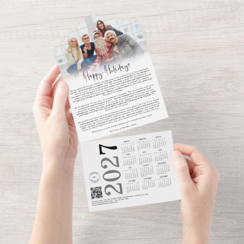 Company Update Logo Photo 2027 Calender Christmas  All In One Invitation