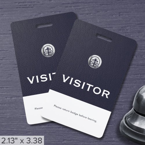 Company Visitor Badge with Silver Logo