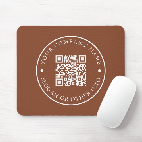 Company Website Link QR Code Terracotta Business  Mouse Pad