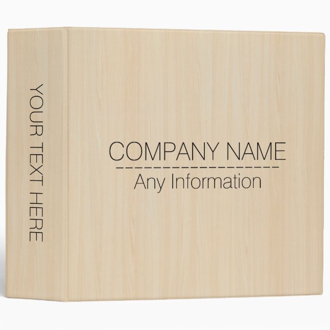 Company Wood Grain Texture #3 Binder (Front/Spine)