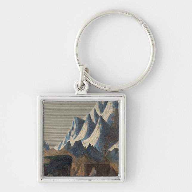 Comparative Height of the Principal Mountains Keychain (Front)