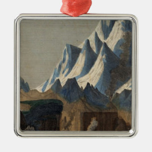 Comparative Height of the Principal Mountains Metal Ornament