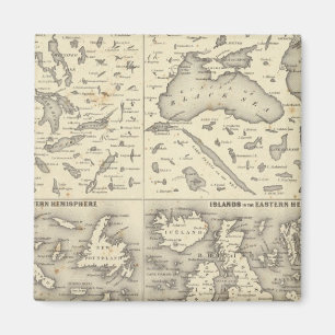 Comparative Size of Lakes and Islands Magnet