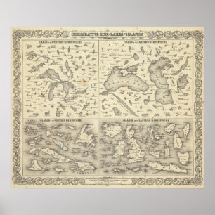 Comparative Size of Lakes and Islands Poster