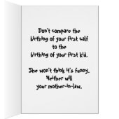 Comparing Birth Experiences - Cowboy Parenting Cards (Inside (Right))