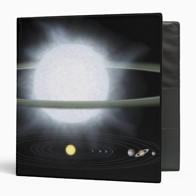 Comparison of the size of a hypergiant star 3 ring binder (Front/Inside)