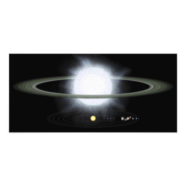 Comparison of the size of a hypergiant star photo print (Front)