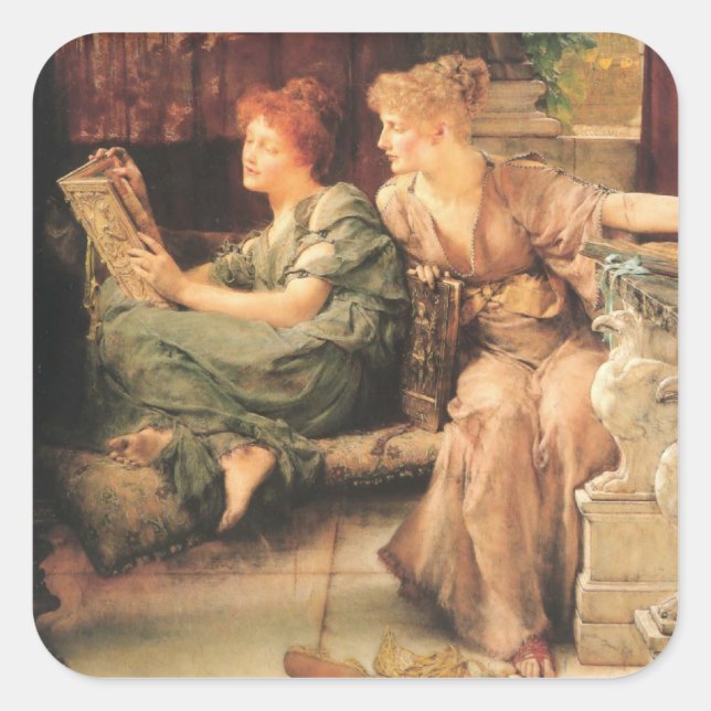 Comparisons by Lawrence Alma-Tadema Square Sticker (Front)