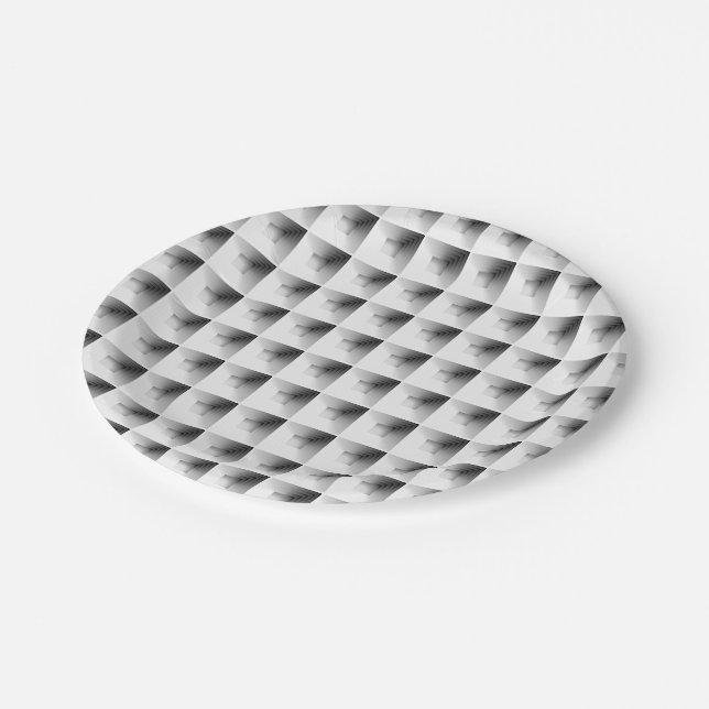compartment design in Grey... Paper Plates (Angled)