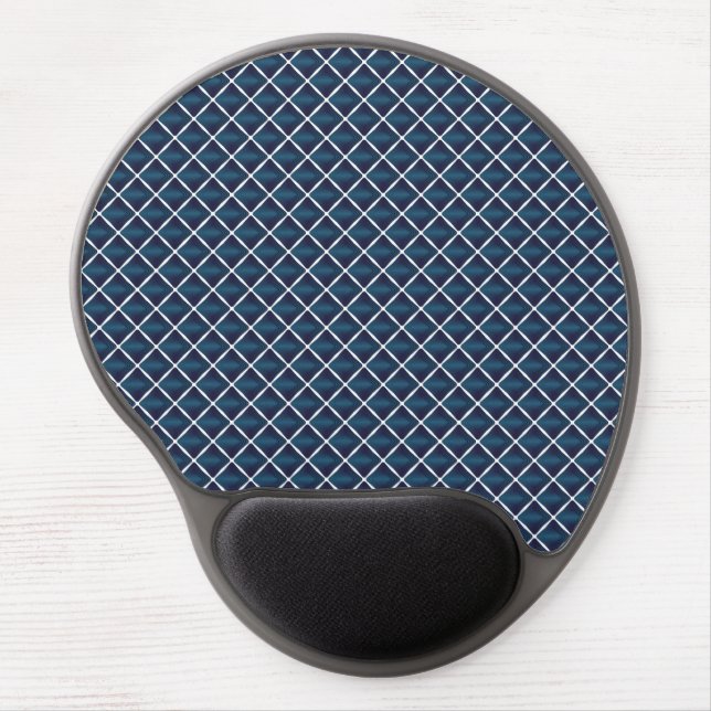 Compartment Design Rounded Blue Gel Mouse Pad (Front)