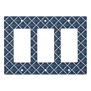 Compartment Design Rounded Blue Light Switch Cover