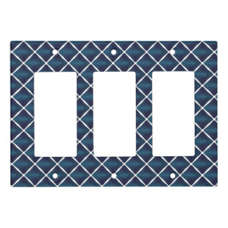 Compartment Design Rounded Blue Light Switch Cover