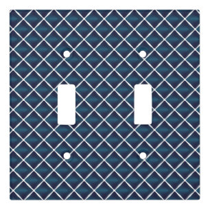 Compartment Design Rounded Blue Light Switch Cover