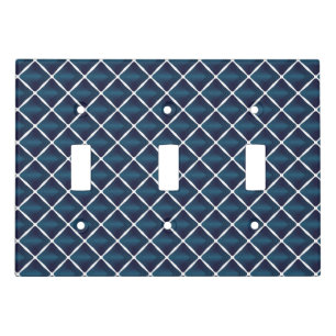 Compartment Design Rounded Blue Light Switch Cover