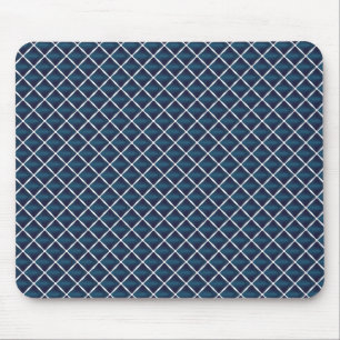 Compartment Design Rounded Blue Mouse Pad