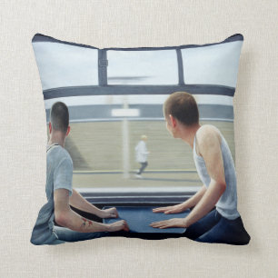 Compartments 2 1979 throw pillow