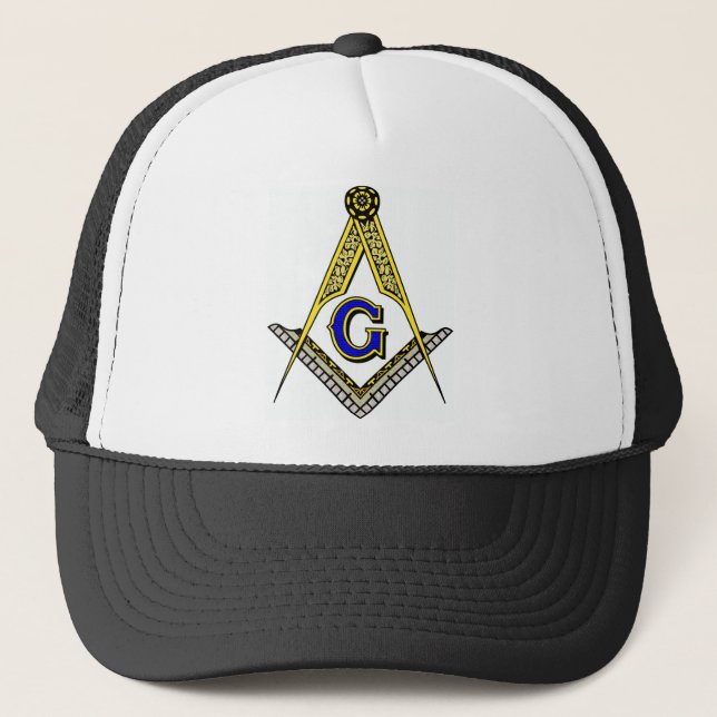 Compass and Square Trucker Hat (Front)