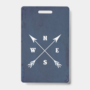 Compass arrows badge