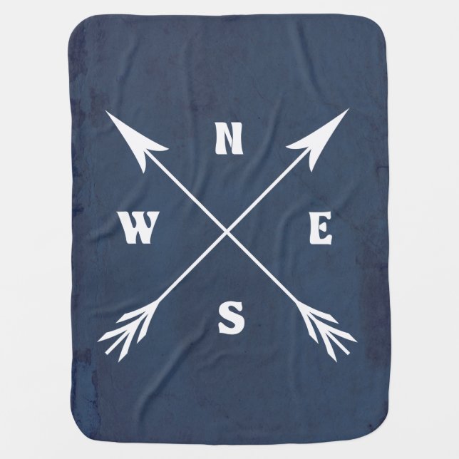 Compass arrows swaddle blanket (Front)
