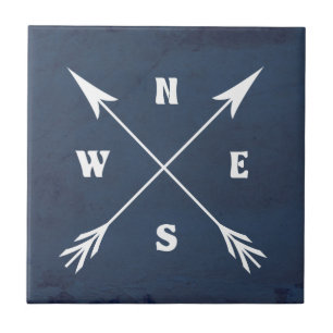 Compass arrows tile