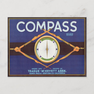 Compass Brand Postcard