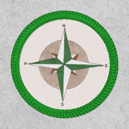 Compass Camping Hiking Orienteering Outdoor Patch